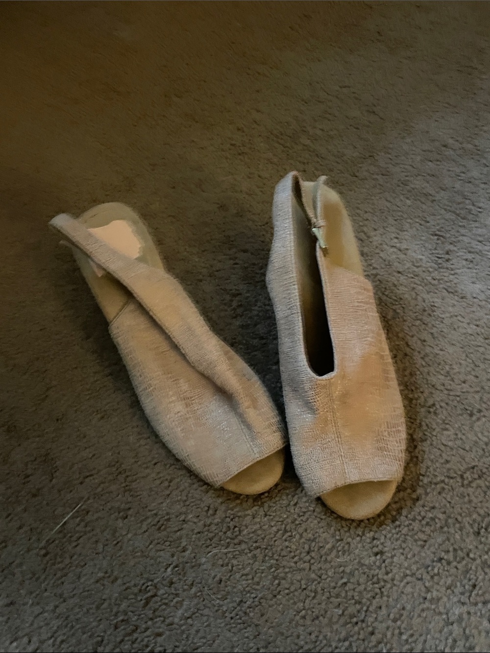 AEROSOLES Women's Beige Open-Toe Slingback Mules